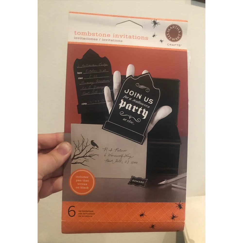 NWT Martha Stewart Crafts Halloween‎ Invite Bundle 22 Invites Total